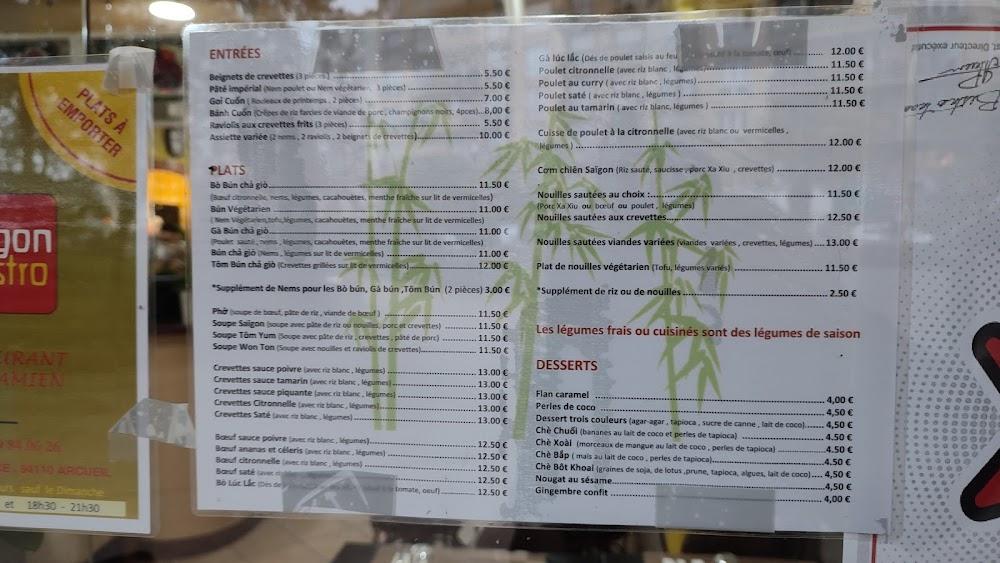 Saigon Bistro - Menu Image 2